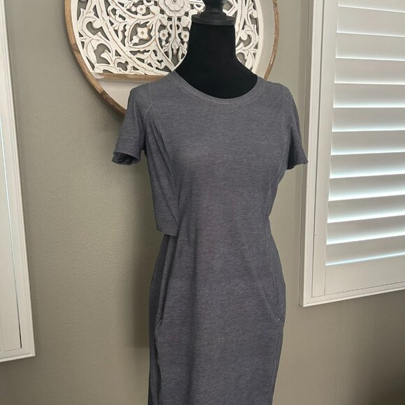 Lululemon &go Endeavor Dress SZ6 Heathered Texture Printed Zip Pockets UPF - Picture 3 of 7